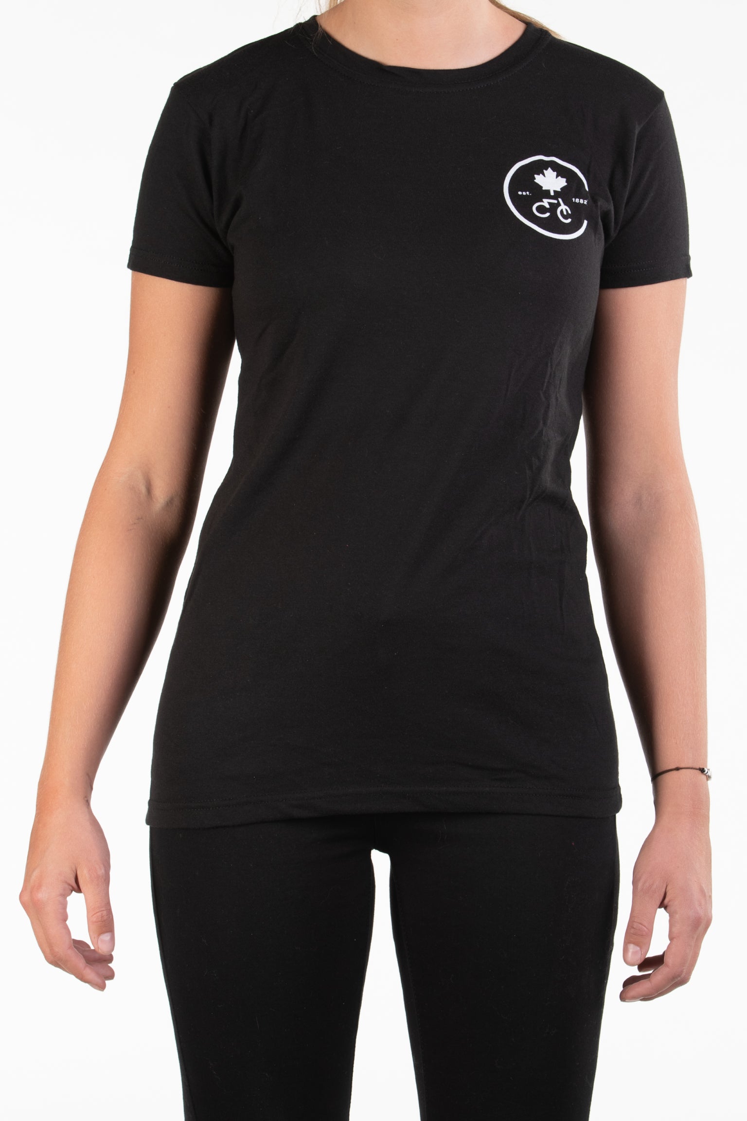 Black Cycling Canada T-Shirt - Left-Hand Logo