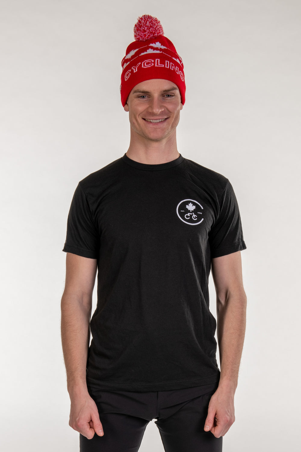T-Shirt noir Cyclisme Canada - Logo à gauche 