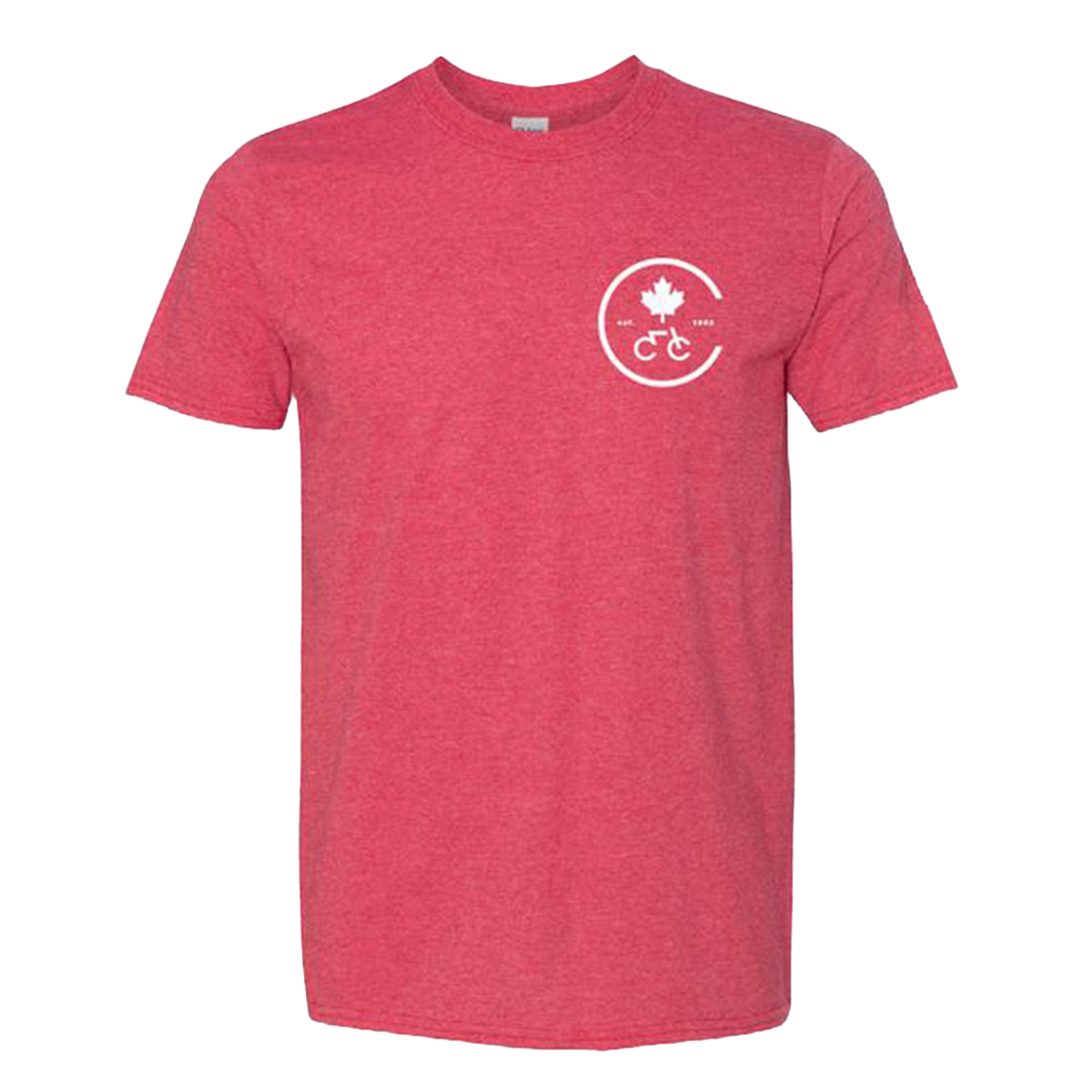 T-Shirt rouge chiné Cyclisme Canada 